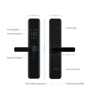 TRENDYLOCK X8 FINGERPRINT, CARD, PASSWORD, KEY & TUYA APP