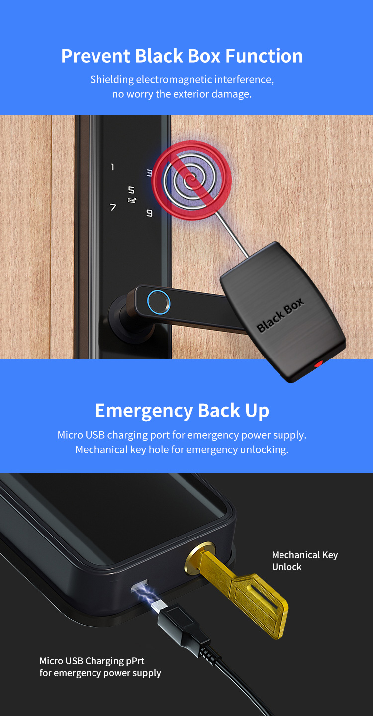 TRENDYLOCK X8 FINGERPRINT, CARD, PASSWORD, KEY & TUYA APP - Image 6