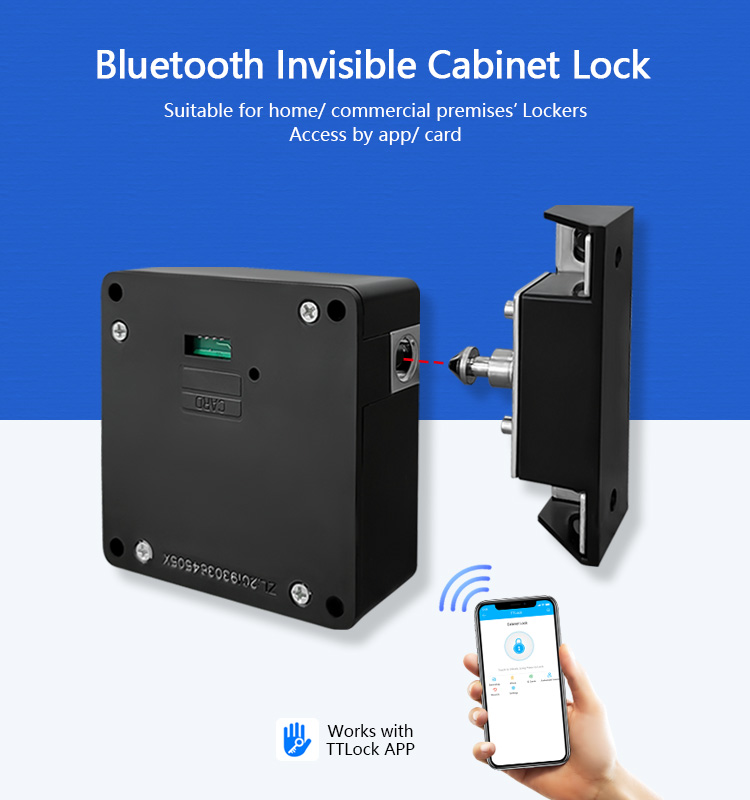 CABINET LOCK hidden Card, Remote, Mobile app