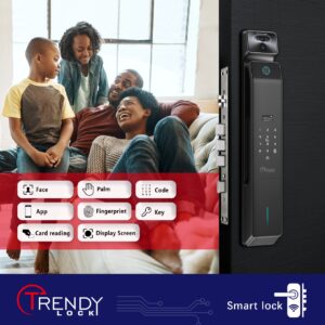TRENDY LOCK FX16 - Tuya App, Palm vein, Face, Password, Fingerprint, Card, Key