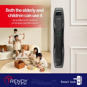 TRENDYLOCK FX17 - Tuya App, Palm vein, Face, Password, Fingerprint, Card, Key
