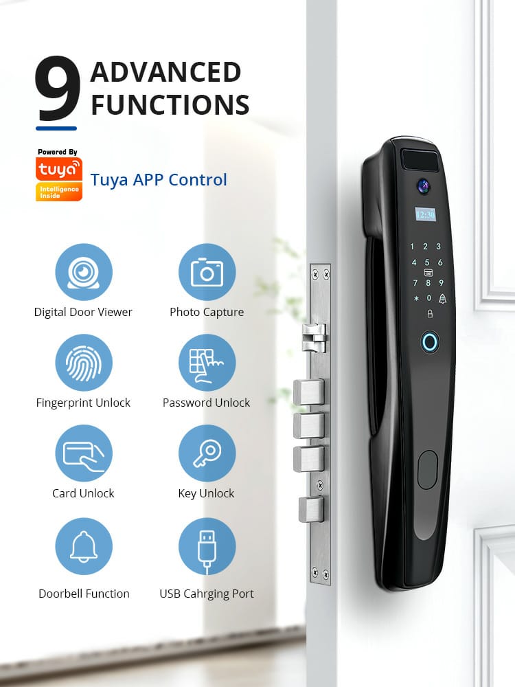 TRENDYLOCK X12 SMARTLOCK - Tuya App, Password, Fingerprint, Card, Key